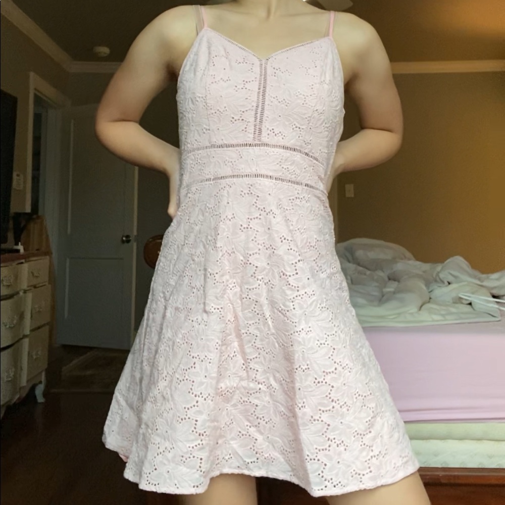 JOA Pink Lace Dress